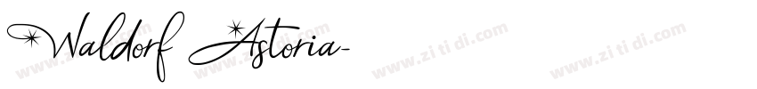 Waldorf Astoria字体转换